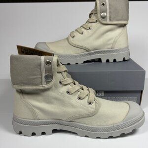 Palladium Baggy Boots Vapor Grey Canvas High Top Fold Down Men’s 7 Women’s 9